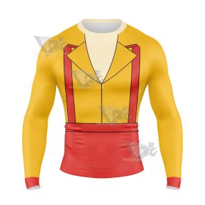 2 Broke Sister Uniform Yellow Cosplay Long Sleeve Compression Shirt