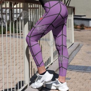 Anime Bizarre Wind Prosciutto Purple Women Compression Legging