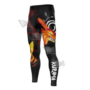 Anime Kurama Black Men Compression Legging