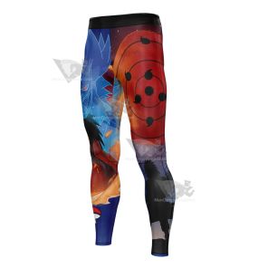 Anime Uchiha Madara Blue Men Compression Legging