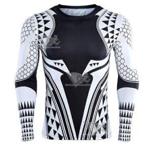 Aquaman Light Tattoo Long Sleeve Compression Rash Guard