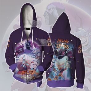 Atlas And The Stars Cosplay Zip Up Hoodie