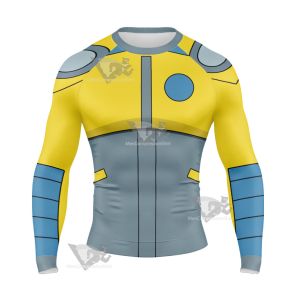 Atom Shark Yellow Cosplay Long Sleeve Compression Shirt