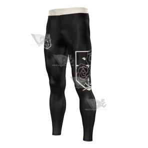 Attack On Titan Garrison Regiment Black Mens Compression Legging