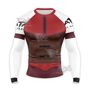 Avatar The Last Airbender Sokka Red Long Sleeve Compression Shirt