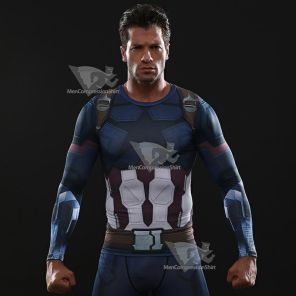 Avengers 3 Rogers Long Sleeve Compression Shirt For Men