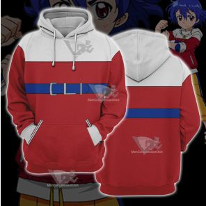 B Daman Riki Ryugasaki Red Cosplay Hoodie