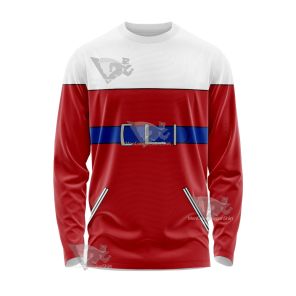 B Daman Riki Ryugasaki Red Cosplay Long Sleeve Shirt