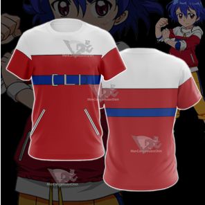 B Daman Riki Ryugasaki Red Cosplay T-Shirt