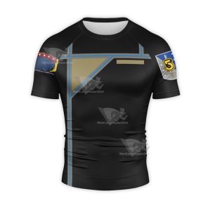 Babylon 5 Army Of Light Uniform Black Short Sleeve Compression Shirt