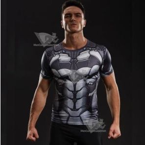 Batman Bat-Bot Short Sleeve Compression Rashguard