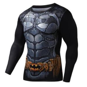 Batman Batman Inc Arkham Asylum Compression Long Sleeve Rash Guard