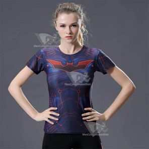 Batman Beyond Womens Animated Short Sleeve Rash Guard