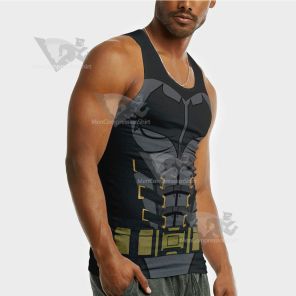 Batman Black Grey Uniform Sleeveless Compression Shirt