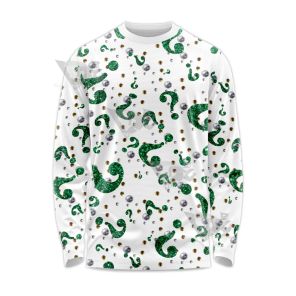 Batman Forever Riddler Rhinestone Hero Suit Long Sleeve Shirt