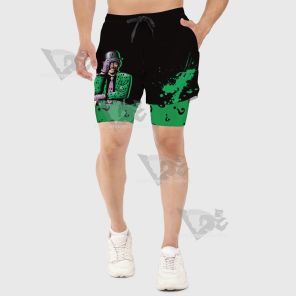 Batman Forever The Riddler Edward Nygma Men Compression Gym Short