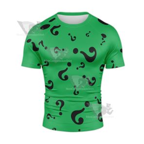 Batman Forever The Riddler Edward Nygma Rash Guard Compression Shirt