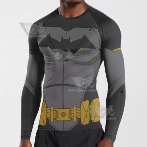 Batman Grey Uniform Long Sleeve Compression Shirt