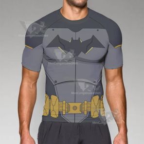 Batman Grey Uniform Short Sleeve Compression Shirt