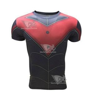 Batman Nightwing Red Short Sleeve Rashguard