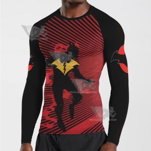 Batman Red Death Red Long Sleeve Compression Shirt