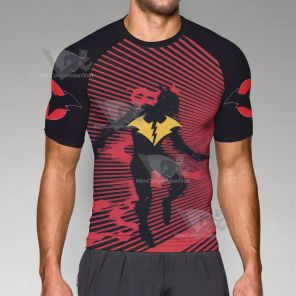 Batman Red Death Red Short Sleeve Compression Shirt