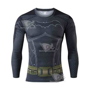 Batman Wayne Gym Long Sleeve Compression Shirt For Men