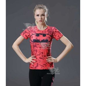 Batman Wayne Short Sleeve Compression Shirt For Women