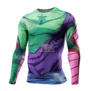 Battle Damaged Picollo Armor Dragon Ball Z Compression Long Sleeve Rash Guard