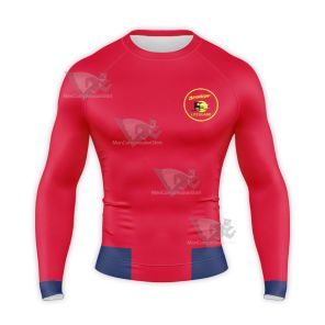 Baywatch Lifeguard Red Long Sleeve Compression Shirt