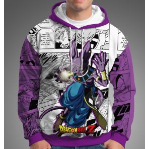 Beerus Dragon Ball Purple Hoodie