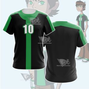 Ben10 Ben Tennyson Green And Black Cosplay T-Shirt