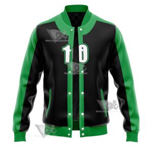 Ben10 Ben Tennyson Green And Black Cosplay Varsity Jacket