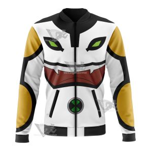 Ben10 Cannonbolt White Cosplay Bomber Jacket