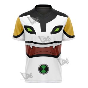 Ben10 Cannonbolt White Cosplay Football Jersey