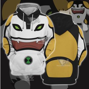 Ben10 Cannonbolt White Cosplay Hoodie