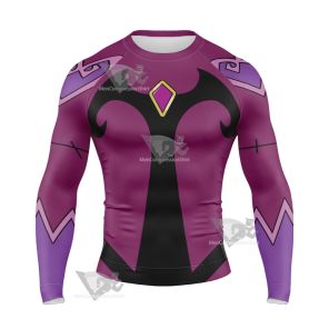 Ben10 Charmcaster Purple Cosplay Long Sleeve Compression Shirt