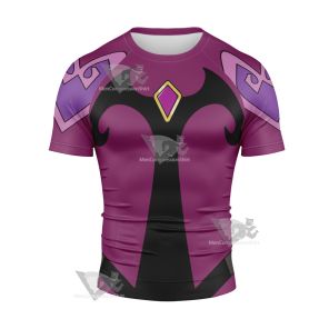 Ben10 Charmcaster Purple Cosplay Short Sleeve Compression Shirt