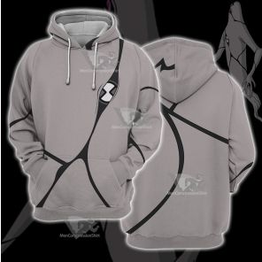 Ben10 Ghostfreak Grey Cosplay Hoodie