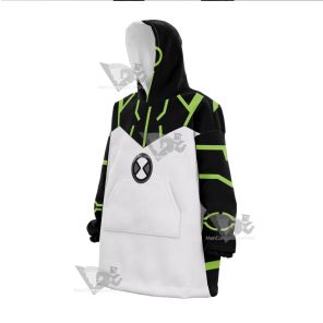 Ben10 Upgrade Green Line Cosplay Snug Oversized Blanket Hoodie