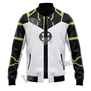 Ben10 Upgrade Green Line Cosplay Varsity Jacket