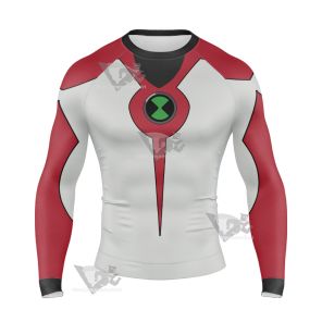 Ben10 Way Big Red Cosplay Long Sleeve Compression Shirt