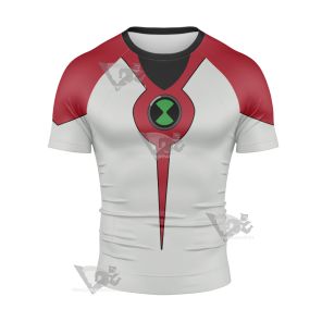 Ben10 Way Big Red Cosplay Short Sleeve Compression Shirt