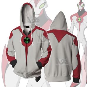 Ben10 Way Big Red Cosplay Zip Up Hoodie