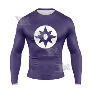 Big Bang Theory Sheldon Purple Circle Cosplay Long Sleeve Compression Shirt