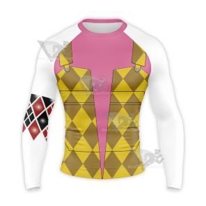 Birds Of Prey Harley Quinn Yellow Long Sleeve Compression Shirt