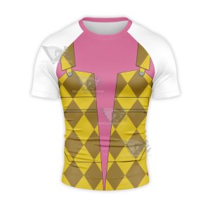 Birds Of Prey Harley Quinn Yellow Short Sleeve Compression Shirt