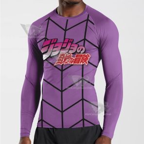 Bizarre Wind Prosciutto Purple Long Sleeve Compression Shirt