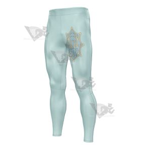 Black Clover Aqua Deer Blue Mens Compression Legging