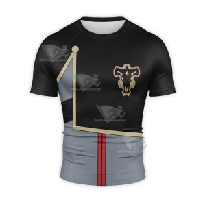 Black Clover Gordon Agrippa Black Short Sleeve Compression Shirt